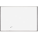 Lorell Signature Series Magnetic Dry-erase Boards - 72" (6 ft) Width x 48" (4 ft) Height - Coated Steel Surface - Silver, Ebony Frame - 1 Each
