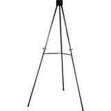 Lorell Telescoping Easel - 34" (2.8 ft) Width x 66" (5.5 ft) Height - Aluminum Surface - Black Frame - Foldable - 1 Each