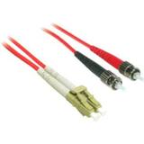 C2G 10m LC-ST 62.5/125 OM1 Duplex Multimode PVC Fiber Optic Cable - Red