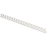 Fellowes Plastic Combs - Round Back 1/2" 90 sheets White 100 pk - 0.5" Height x 10.8" Width x 0.5" Depth - 0.5" Maximum Capacity - 90 x Sheet Capacity - For Letter 8 1/2" x 11" Sheet - White - Plastic - 100 / Pack