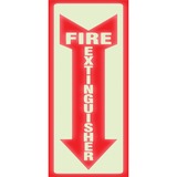 Headline Glow Fire Extinguisher Sign - 1 Each - English - Fire Extinguisher Print/Message - 4" (101.60 mm) Width x 13" (330.20 mm) Height - Rectangular Shape - White Print/Message Color - Indoor - Red