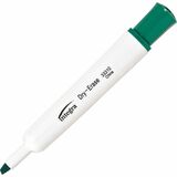 Integra Chisel Point Dry-erase Markers - Chisel Marker Point Style - Green - 1 Dozen