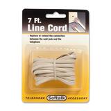 Softalk Line Extension Cord - 7 ft Phone Cable for Phone - First End: 1 x RJ-11 Phone - Second End: 1 x RJ-11 Phone - Extension Cable - Ivory - 1 Each