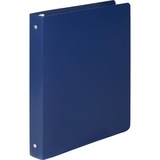 ACCO Accohide Round Ring Binder - 1/2" Binder Capacity - Letter - 8 1/2" x 11" Sheet Size - 100 Sheet Capacity - 23 pt. Binder Thickness - Poly - Blue - 1 Each