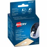 Avery Thermal Label Printer 1 1/8x3 1/2" Mailing Label - 1 1/8" Width x 3 1/2" Length - 130/Roll - White