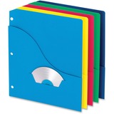 Pendaflex Letter Recycled Pocket Folder - 8 1/2" x 11" - Pressboard - Blueberry, Ice, Lemon, Lime, Strawberry - 10% Recycled - 10 / Pack