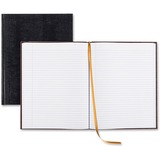 Rediform Large Executive Hardbound Notebook - Letter - 150 Sheets - Sewn - Ruled Margin - 18 lb Basis Weight - Letter - 8 1/2" x 11" - White Paper - Blue Textured Cover - Hard Cover - Recycled - 1 Each