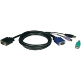 Tripp Lite by Eaton USB/PS2 Combo Cable Kit for NetController KVM Switches B040-Series and B042-Series 15 ft. (4.57 m)