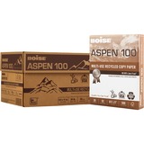 Boise Paper ASPEN Inkjet, Laser Copy & Multipurpose Paper - Bright White - Recycled - 92 Brightness - Letter - 8 1/2" x 11" - 20 lb Basis Weight - Smooth - 500 / Sheet - Acid-free, Jam-free