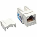 Eaton Tripp Lite Series Cat6/Cat5e 110 Style Punch Down Keystone Jack - White, TAA - RJ-45