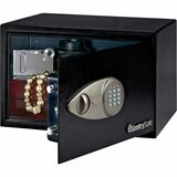 Sentry Safe Small Security Safe with Electronic Lock - 14.16 L - Key Lock - 2 Live-locking Bolt(s) - Internal Size 8.5" x 13.6" x 8.6" - Overall Size 8.7" x 13.8" x 10.6" - Black - Steel