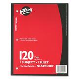 Hilroy Neatbooks One Subject Notebook - 120 Sheets - 0.28" Ruled - Ruled Margin - 8" x 10 1/2" - Assorted Paper - Perforated, Removable, Hole-punched - 1 Each