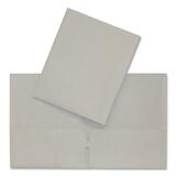 Hilroy Letter Recycled Pocket Folder - 8 1/2" x 11" - Leatherine - Gray - 1 Each