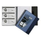 Hilroy Limited Archiving Notebook - 100 Sheets - Double Wire Spiral - 7 1/8" x 9 1/2" - White Paper - Perforated, Hard Cover, Pen Holder, Archival, Self-adhesive, Magnetic Closure - 1 Each