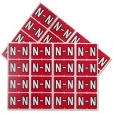 Pendaflex A-Z End End Tab Filing Labels - "Alphabet" - 15/16" Width x 1 1/4" Length - Rectangle - Red - 240 / Pack