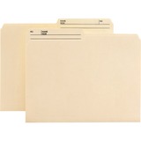Smead 1/2 Tab Cut Letter Recycled Top Tab File Folder - 8 1/2" x 11" - 3/4" Expansion - Top Tab Location - Assorted Position Tab Position - 10% Recycled - 100 / Box