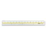 Acme United Document Ruler - 15" Length - Imperial, Metric Measuring System - Acrylic - 1 Each