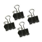 Acme Sure-Grip Triangular Fold Back Binder Clip 1" wide (1/2" capacity) - 1" (25.40 mm) Width - 0.5" Size Capacity - 12 / Pack - Black - Steel