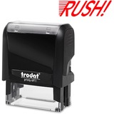 Trodat Self Inking Stamp - Custom Message Stamp - "RUSH" - Red - 1 Each