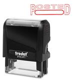 Trodat Self Inking Stamp - Message/Date Stamp - "POSTED" - Red - 1 Each