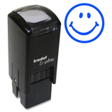 Trodat Self Inking Stamp - Design Stamp - "Smiling Face" - Blue - 1 Each