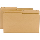 Smead 1/2 Tab Cut Legal Recycled Top Tab File Folder - 9 1/2" x 14 5/8" - 3/4" Expansion - Kraft - 10% Recycled - 100 / Box