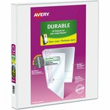 Avery Durable View Binder1" , Slant D Rings, White - 1" Binder Capacity - Letter - 8 1/2" x 11" Sheet Size - D-Ring Fastener(s) - White - Recycled - Durable, Gap-free Ring - 1 Each