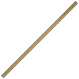 Westcott Wooden Metre Stick with Plain Ends - 1/8, 1/2 Graduations - Metric, Imperial Measuring System - Wood - 1 Each