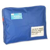 Ro-el Tamper-Evident Gusset Style Courier Bag - 12" (304.80 mm) Length x 16" (406.40 mm) Width x 4" (101.60 mm) Depth - Royal Blue - Polyester - Document - 1 Each