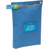 Ro-el Tamper-Evident Cash Bag - 10" (254 mm) Width x 13" (330.20 mm) Length x 1" (25.40 mm) Depth - Royal Blue - Polyester