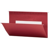 Smead Flex-I-Vision Legal Recycled Hanging Folder - 9 1/2" x 14 5/8" - Maroon - 10% Recycled - 25 / Box