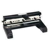 Swingline Heavy Duty Hole Punch - 4 Punch Head(s) - 40 Sheet of 20lb Paper - 9/32" Punch Size - Black