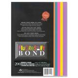 First Base Fluorescent Bond Rainbow Colors Printed Laser Paper - Letter - 8 1/2" x 11" - 24 lb Basis Weight - 200 / Pack
