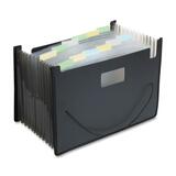 Winnable Legal, Letter Expanding File - 8 1/2" x 14" , 8 1/2" x 11" - 13 Pocket(s) - Black - 1 Each