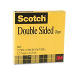 3M Scotch Double-Coated Tape - 36.1 yd (33 m) Length x 0.47" (12 mm) Width - 3" Core - 1 Each - Clear