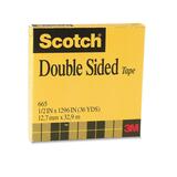 3M Scotch Double-Coated Tape - 36.1 yd (33 m) Length x 0.47" (12 mm) Width - 3" Core - Long Lasting - For Attaching, Mounting - 1 Each - Clear