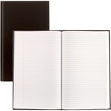 Blueline 790 Series Account Record Book - 300 Sheet(s) - Gummed - 7 7/8" (20 cm) x 12 1/2" (31.8 cm) Sheet Size - White Sheet(s) - Black Cover - Recycled - 1 Each