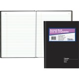 Blueline A796 Series Account Books - 200 Sheet(s) - Perfect Bind - 7 11/16" (19.5 cm) x 10 1/4" (26 cm) Sheet Size - White Sheet(s) - Black Cover - Recycled - 1 Each