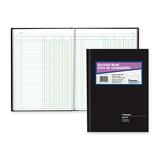 Blueline 82 Series Accounting Book - 112 Sheet(s) - Perfect Bind - 7 11/16" (19.5 cm) x 10 1/4" (26 cm) Sheet Size - 3 Columns per Sheet - White Sheet(s) - Black Cover - Recycled - 1 Each