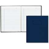Blueline Hardbound Composition Books - 192 Sheets - Perfect Bound - Blue Margin - 9 1/4" x 7 1/4" - White Paper - Blue Cover - Hard Cover, Self-adhesive, Index Sheet - Recycled - 1 Each