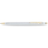 Cross Classic Century Medalist Chrome 23KT Gold Plated Appointments Ballpoint Pen - Chrome, Gold Barrel - 1 Each