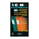 Gemex Adhesive Vinyl Pocket - 3.5" Width x 0.9" Depth - Clear - Vinyl - 10 / Pack