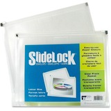 Winnable Poly Side Lock Zip Envelopes - Vinyl - 10" Width x 13" Length - 1 Each - Clear