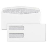 Blueline Double Window Envelopes - Double Window - #9 - 4" Width x 9" Length - 100 / Box - White