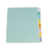 Esselte Poly Tab Divider - 9" Divider Width x 11" Divider Length - Letter - 3 Hole Punched - Assorted Divider - Perforated - 1 / Set