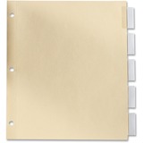 Oxford Insertable Index Tab - 5 Tab(s) - Legal - Manila Divider - Clear Plastic Tab(s) - Reinforced Edges, Durable, Rip Proof - 5 / Set