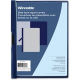 Winnable Letter Report Cover - 8 1/2" x 11" - 30 Sheet Capacity - Blue - 1 Each