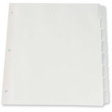 Oxford Heavy Duty Plain Tab Loose Leaf Index Divider - 8 Tab(s) - 8.50" Divider Width x 11" Divider Length - Letter - White Divider - Plastic Tab(s) - Recycled - Reinforced Edges, Heavy Duty - 8 / Set