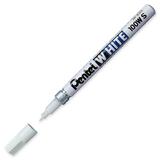 Pentel Felt Tip White Marker - Fine Marker Point - White - 1 Each