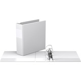 Davis Angle-D Ring Commercial Binder - 3" Binder Capacity - Letter - 8 1/2" x 11" Sheet Size - D-Ring Fastener(s) - Chipboard - White - Recycled - Label Holder - 1 Each